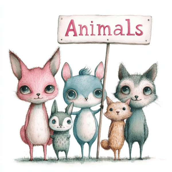 Cute and whimsical animal clipart featuring a variety of creatures by Juella Consuella Designs