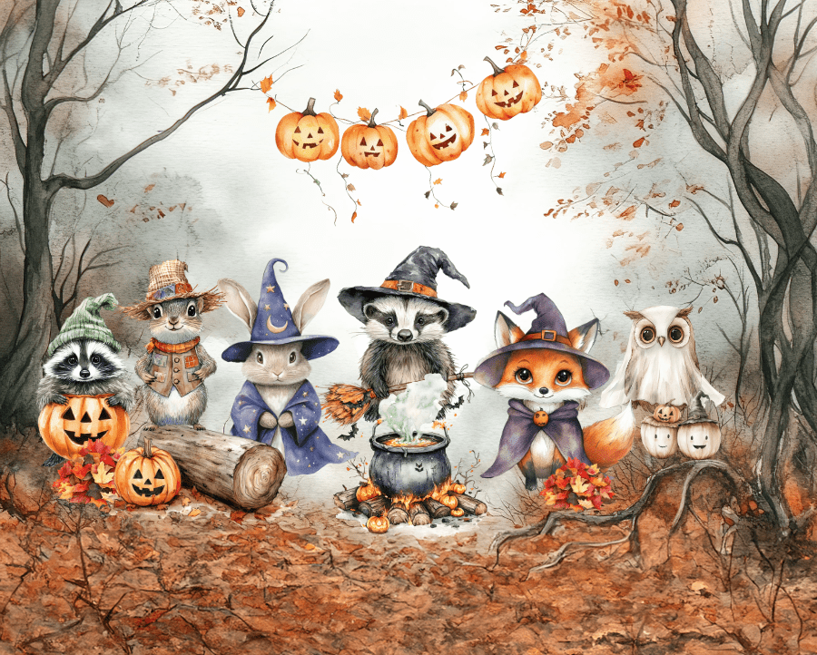 Spooky Fun: Halloween Woodland Animals